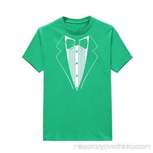 Fashion Print T Shirt Donci Men's Printed Tuxedo with Bowtie Suit Funny TeesRound Neck Comfortable Summer New Tops Green B07Q73LX2B